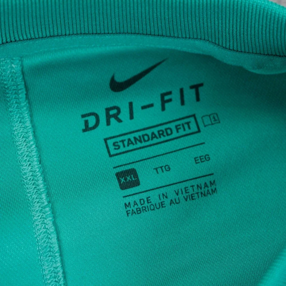 Lot of 2 Nike Mens 2XL Dri-Fit Golf Polo Shirts Pink Grey Teal Navy Colorblock